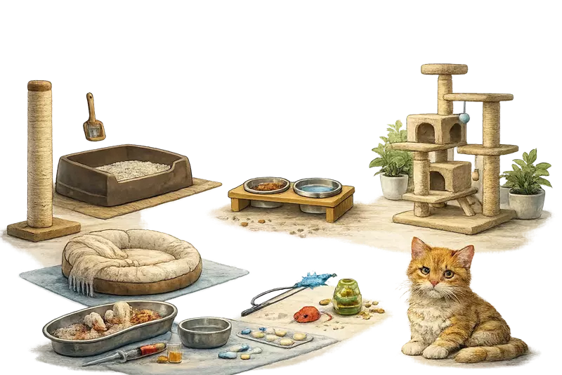 Casa adaptada para gatos
